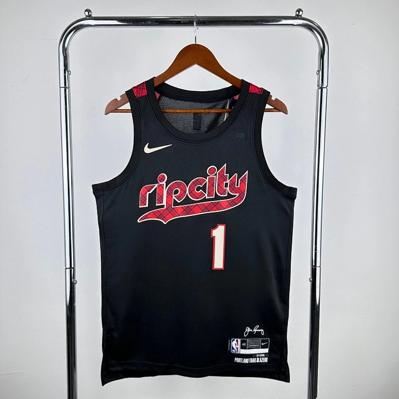 Anfernee Simons Portland Trail Blazers No.1 City Edition Jersey 2023-24 - View 7