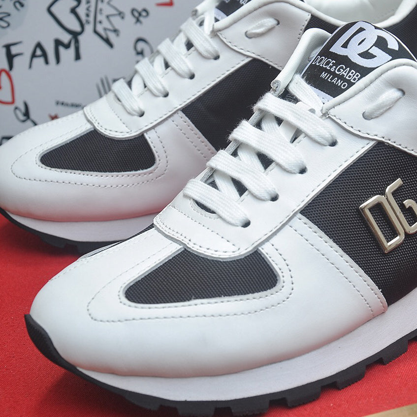 2026 Premium Leather Casual Sneakers - Designer Unisex Shoes in Black & Blue