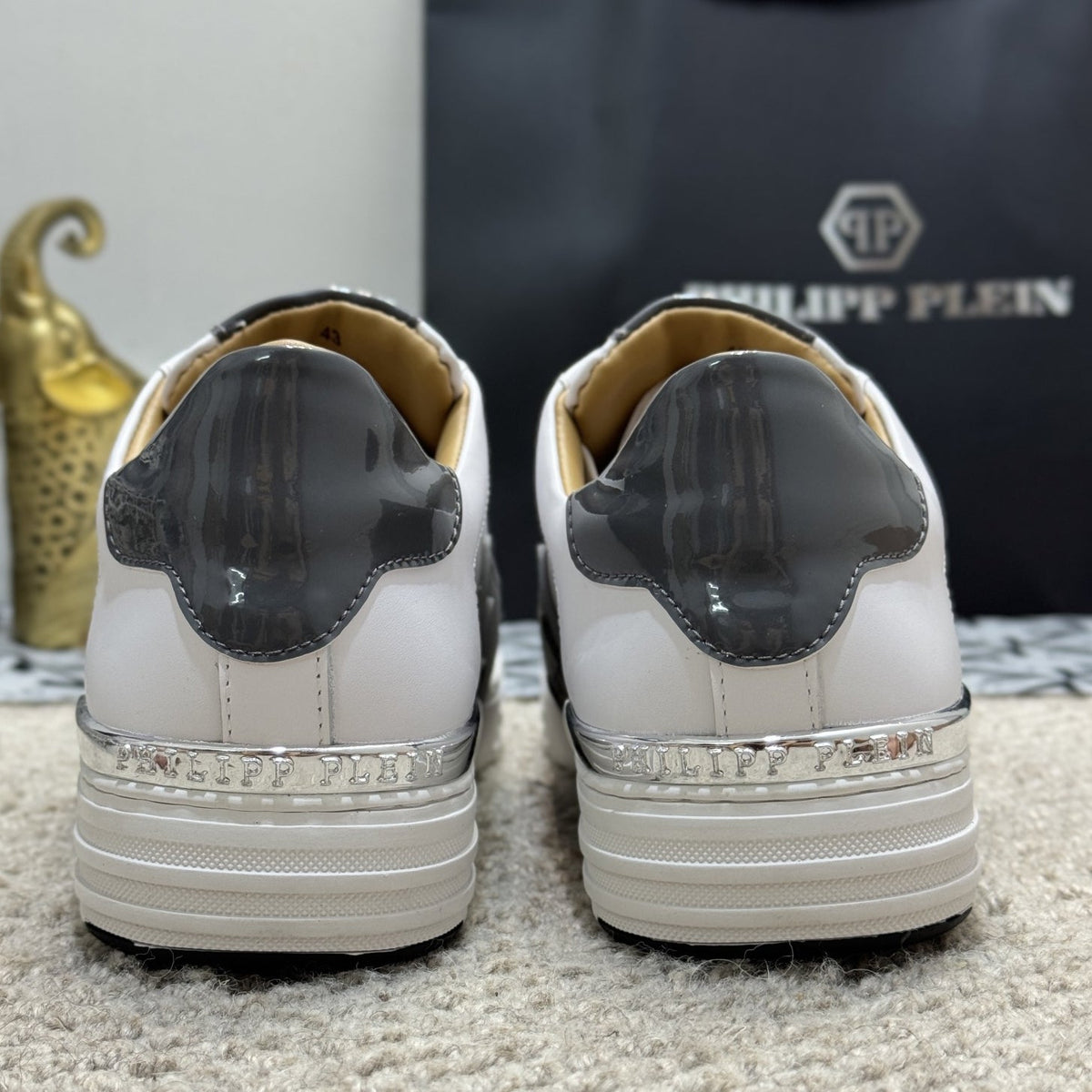PP White & Black Casual Sneakers #56 | Men's Streetwear