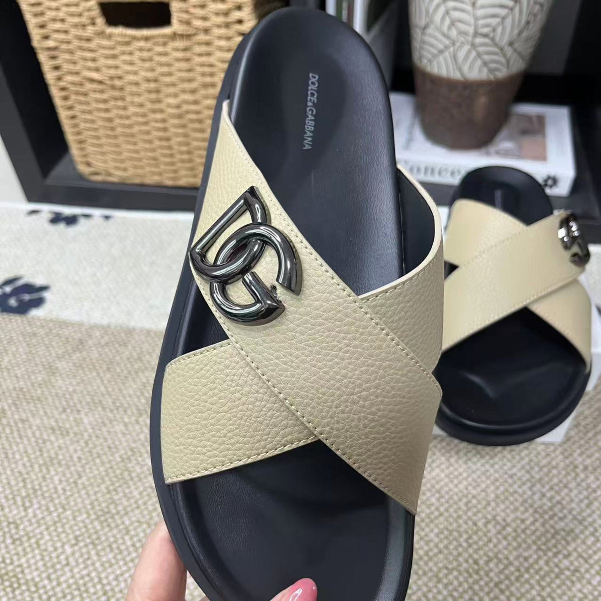 D*G Grey Men's Slides #58 | Men's Streetwear