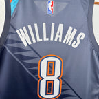 Oklahoma City Thunder 2025-26 city edition basketball jersey close-up of jock tag and hem details in team colors for basketball fans