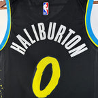 Tyrese Haliburton Indiana Pacers No.0 City Edition Jersey 2023-24 - View 4