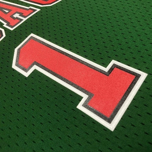 Derrick Rose Chicago Bulls No.1 Throwback Eco Green Swingman Jersey 2008-09 - View 80
