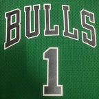 Derrick Rose Chicago Bulls No.1 Throwback Eco Green Swingman Jersey 2008-09 - View 80