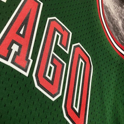 Derrick Rose Chicago Bulls No.1 Throwback Eco Green Swingman Jersey 2008-09 - View 80