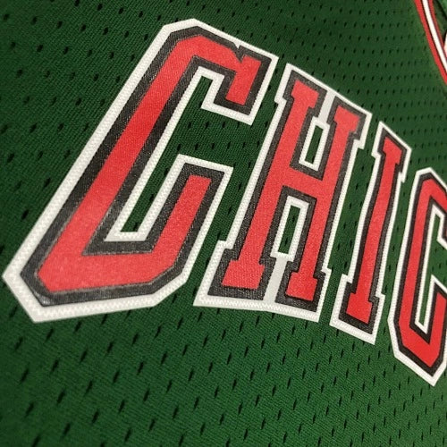 Derrick Rose Chicago Bulls No.1 Throwback Eco Green Swingman Jersey 2008-09 - View 80