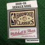 Derrick Rose Chicago Bulls No.1 Throwback Eco Green Swingman Jersey 2008-09 - View 80