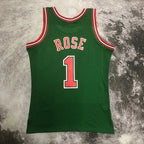Derrick Rose Chicago Bulls No.1 Throwback Eco Green Swingman Jersey 2008-09 - View 80
