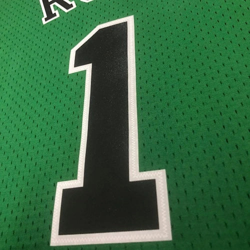 Derrick Rose Chicago Bulls No.1 Throwback Eco Green Swingman Jersey 2008-09 - View 80