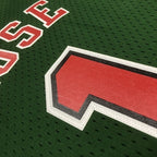 Derrick Rose Chicago Bulls No.1 Throwback Eco Green Swingman Jersey 2008-09 - View 80
