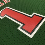 Derrick Rose Chicago Bulls No.1 Throwback Eco Green Swingman Jersey 2008-09 - View 80