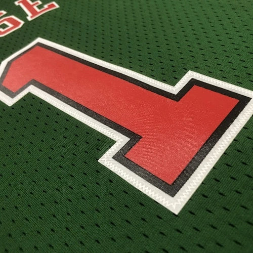 Derrick Rose Chicago Bulls No.1 Throwback Eco Green Swingman Jersey 2008-09 - View 80