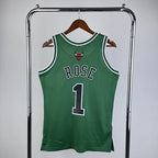 Derrick Rose Chicago Bulls No.1 Throwback Eco Green Swingman Jersey 2008-09 - View 80
