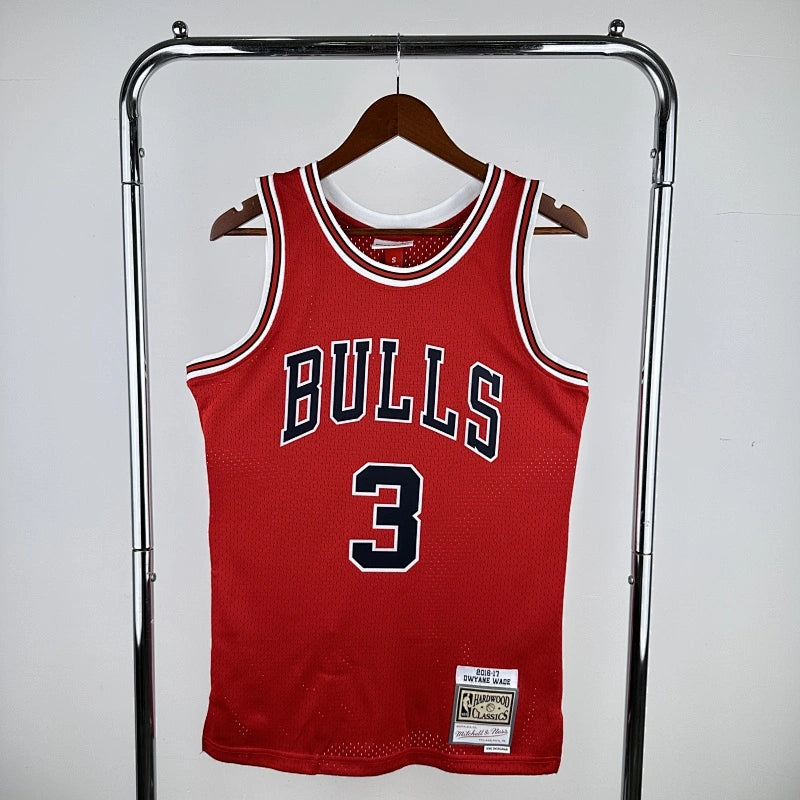 Dwyane Wade Chicago Bulls No.3 Throwback Swingman Jersey 2016-17 - View 161