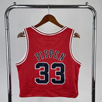 Scottie Pippen Chicago Bulls No.33 Throwback Crop Top Women's Jersey  - View 4