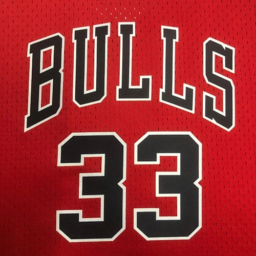 Scottie Pippen Chicago Bulls No.33 Throwback Crop Top Women's Jersey  - View 20