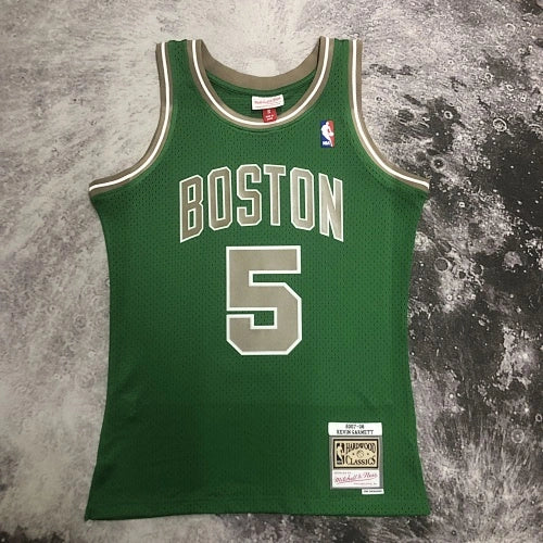 Kevin Garnett Boston Celtics No.5 Throwback Graffiti Swingman Jersey 2007-08 - View 70