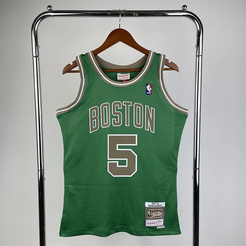 Kevin Garnett Boston Celtics No.5 Throwback Graffiti Swingman Jersey 2007-08 - View 70