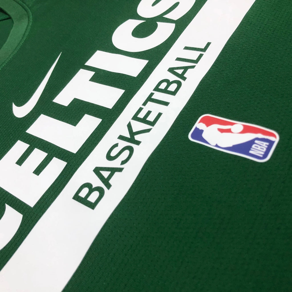 Celtics Fabric Detail in Green — Flatlay
