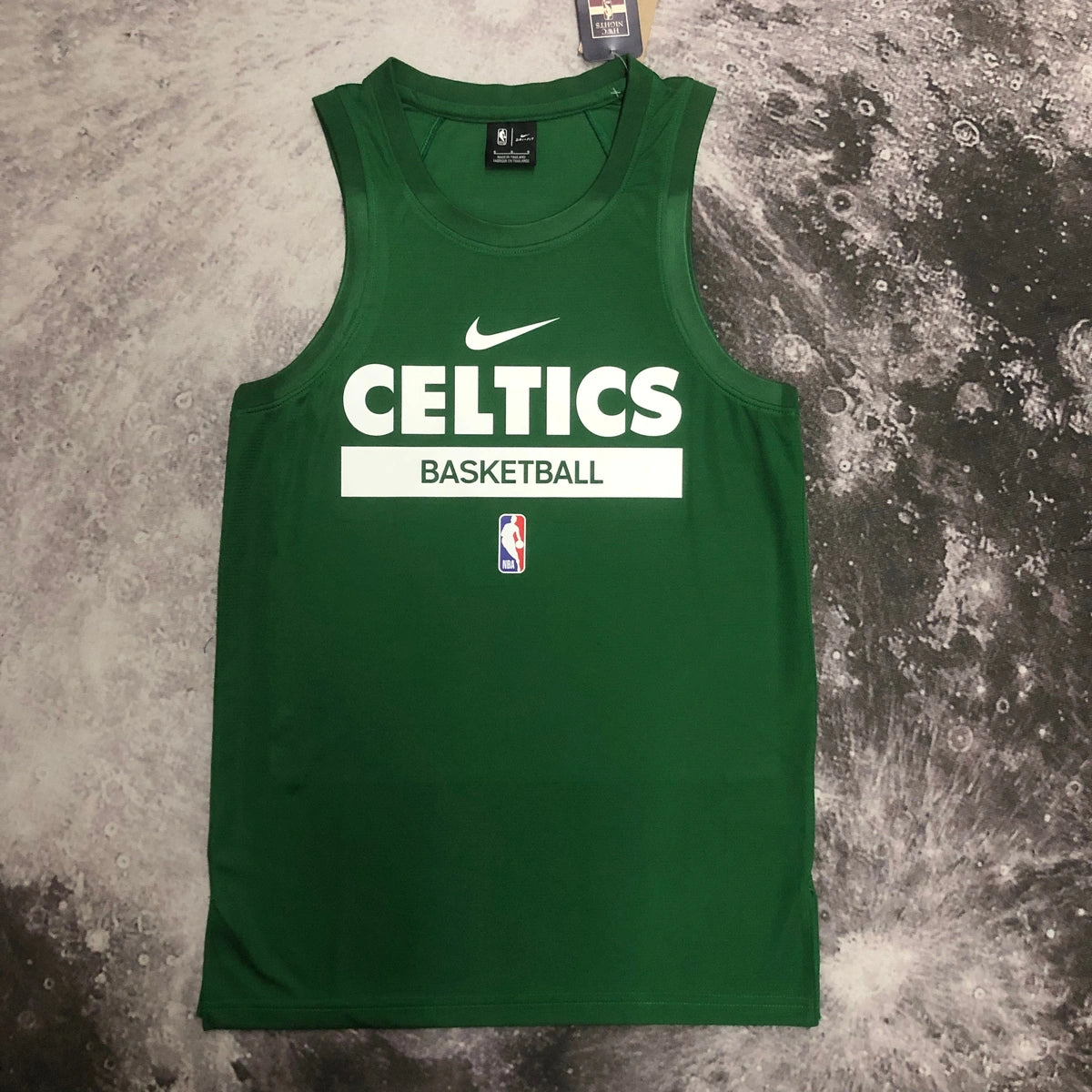 Celtics Front Full View in Green — Flatlay