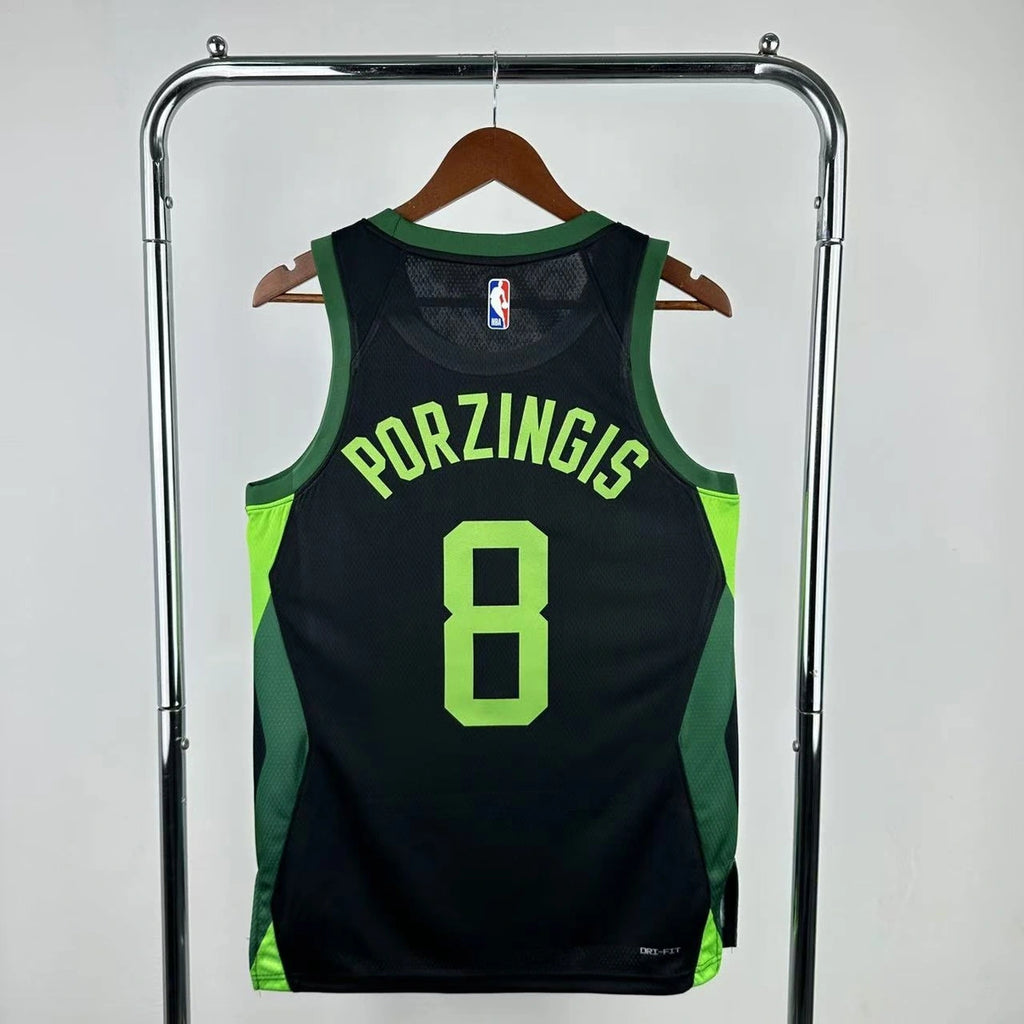 Celtics BackNameNumber City Jersey in White Hanging 003