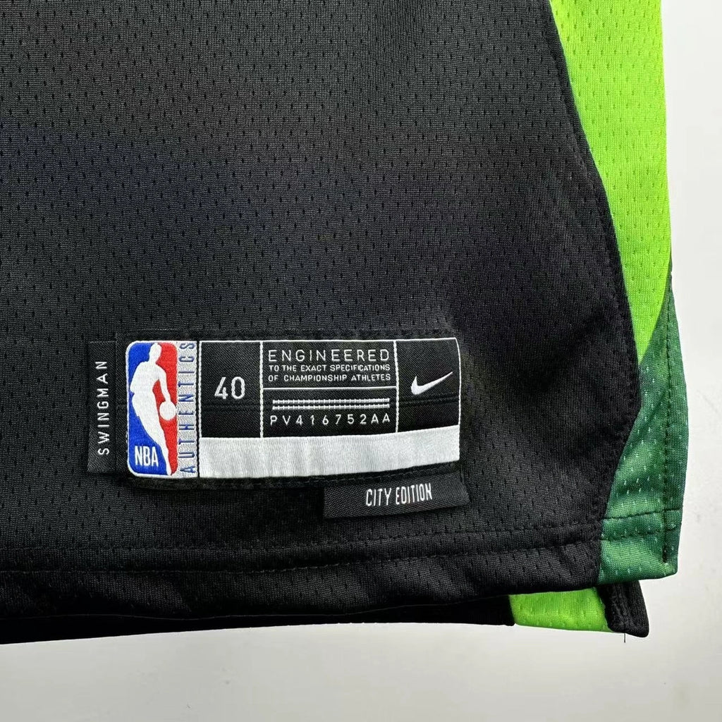 Celtics BackNameNumber City Jersey in White Hanging 009