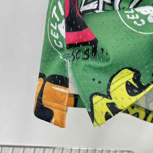 Larry Bird Boston Celtics No.33 Throwback Graffiti Swingman Jersey 1985-86 - View 858