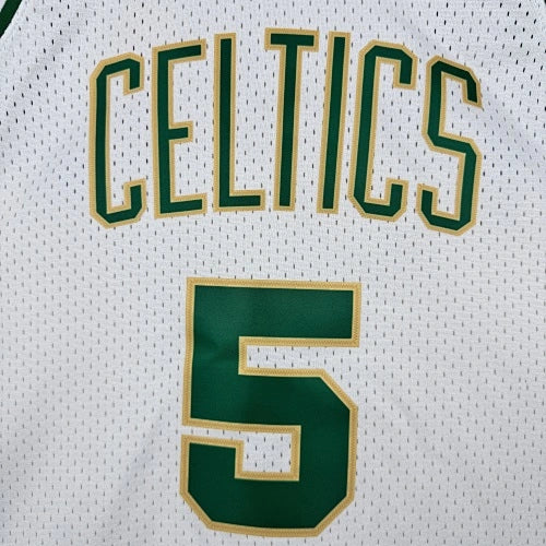 Boston Celtics 08 White/Gold Kevin Garnett No. 5 Throwback Swingman Jersey