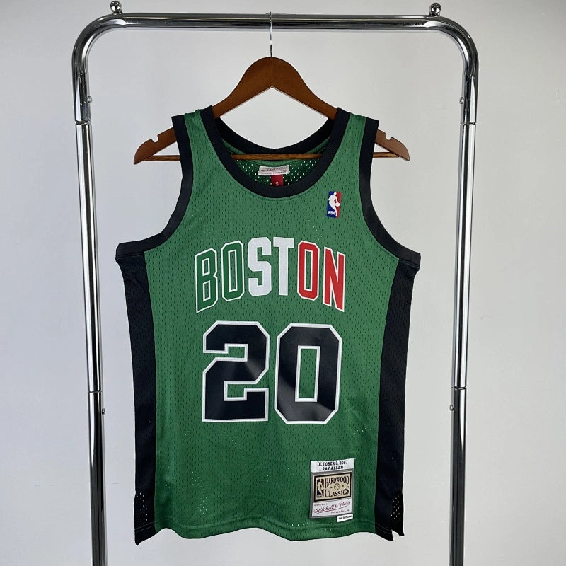 Boston Celtics 08 White/Gold Kevin Garnett No. 5 Throwback Swingman Jersey