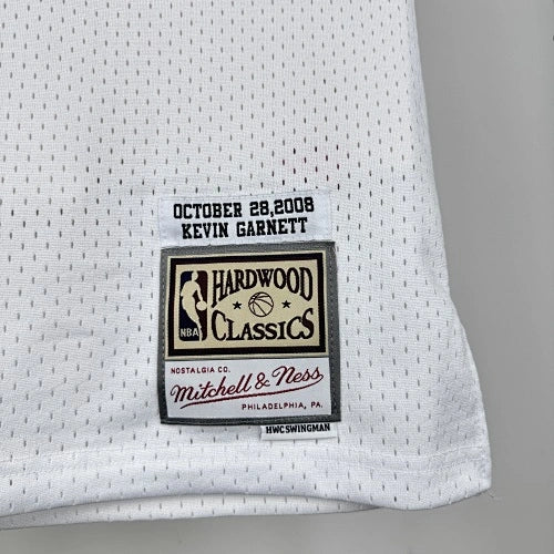 Boston Celtics 08 White/Gold Kevin Garnett No. 5 Throwback Swingman Jersey