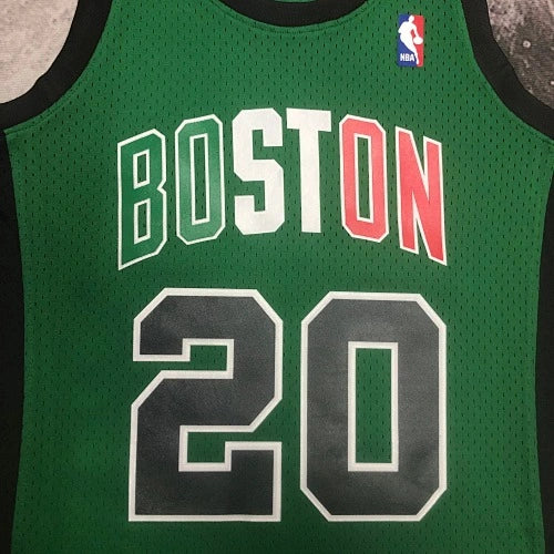 Boston Celtics 08 White/Gold Kevin Garnett No. 5 Throwback Swingman Jersey