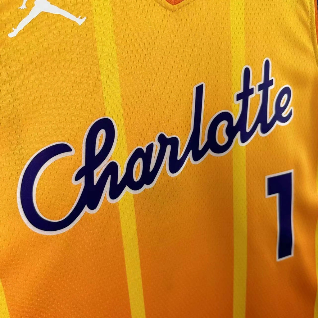 LaMelo Ball No.1 Charlotte Hornets City Edition Jersey 2025-26 NBA Authentic Swingman Jersey - View 3