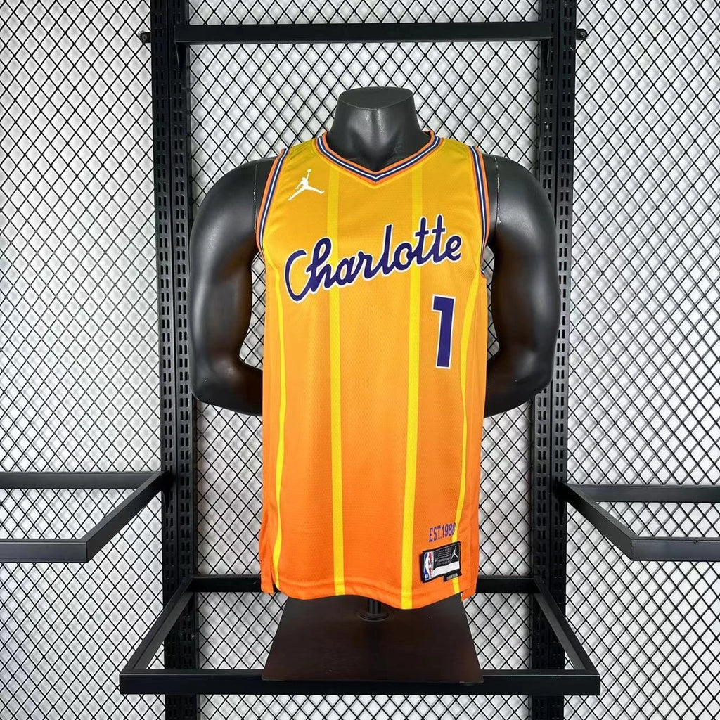LaMelo Ball No.1 Charlotte Hornets City Edition Jersey 2025-26 NBA Authentic Swingman Jersey - View 9
