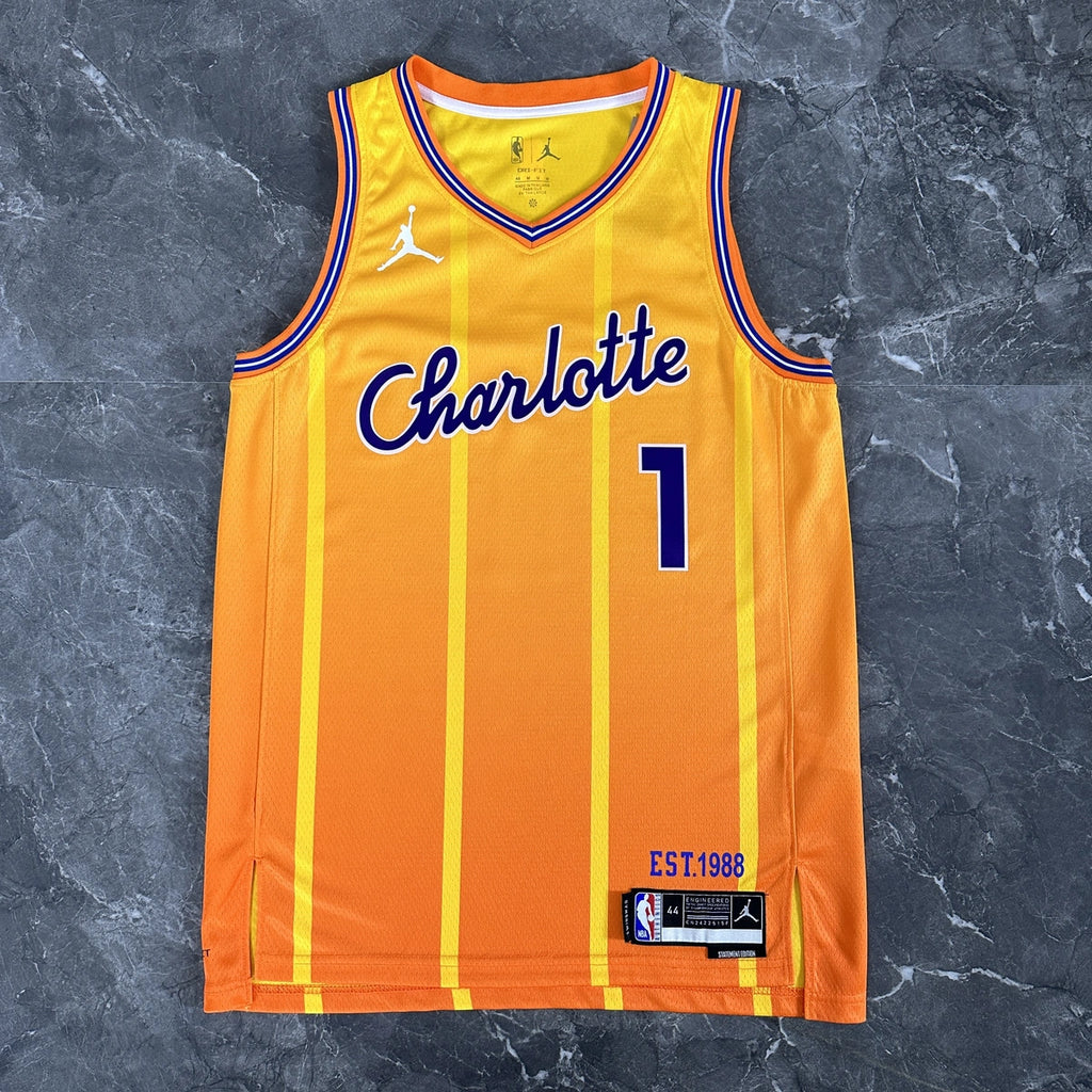 LaMelo Ball No.1 Charlotte Hornets City Edition Jersey 2025-26 NBA Authentic Swingman Jersey - View 10
