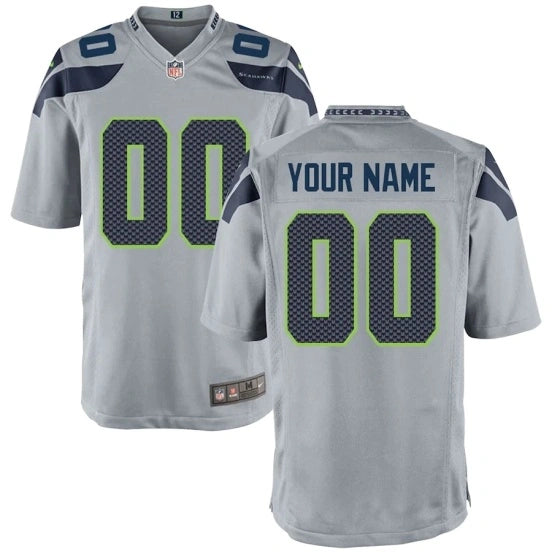 Custom Seattle Seahawks Game Alternate Jersey - Front 001