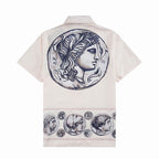 White Short Sleeve Shirt #3651 | Men's Streetwear