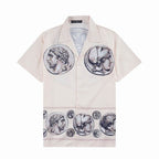 White Short Sleeve Shirt #3651 | Men's Streetwear