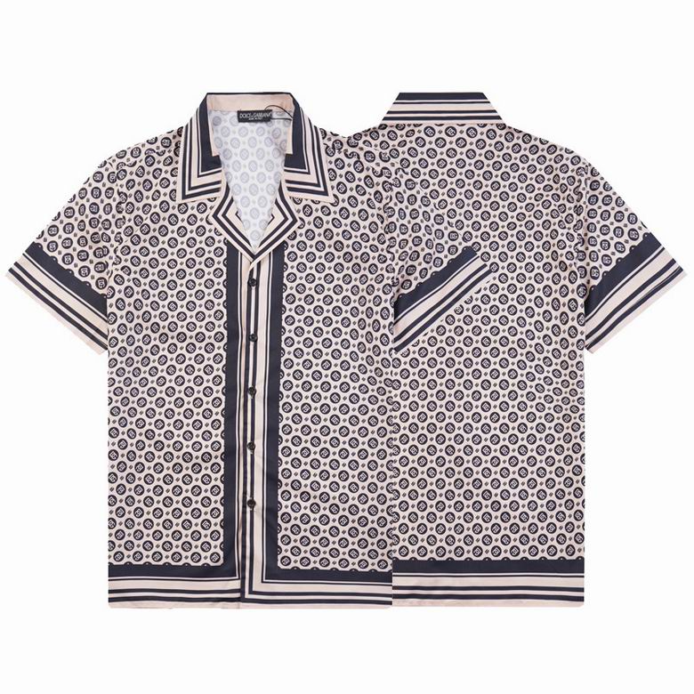 White Monogram Short Sleeve Shirt | Men's Streetwear