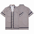 White Monogram Short Sleeve Shirt | Men's Streetwear