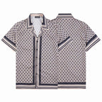 White Monogram Short Sleeve Shirt | Men's Streetwear