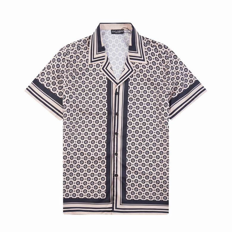 White Monogram Short Sleeve Shirt | Men's Streetwear