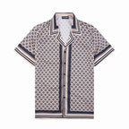 White Monogram Short Sleeve Shirt | Men's Streetwear
