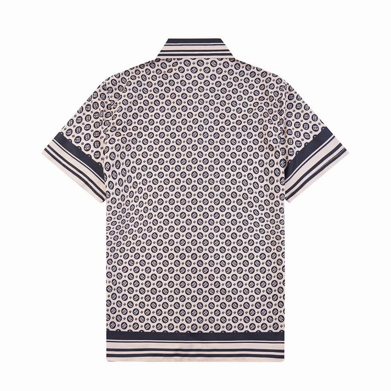 White Monogram Short Sleeve Shirt | Men's Streetwear