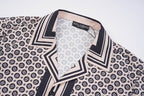 White Monogram Short Sleeve Shirt | Men's Streetwear