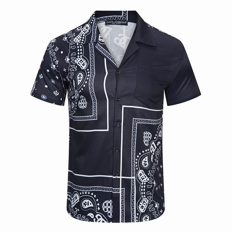 D*G Black Bandana Short Sleeve Shirt | Men's Streetwear