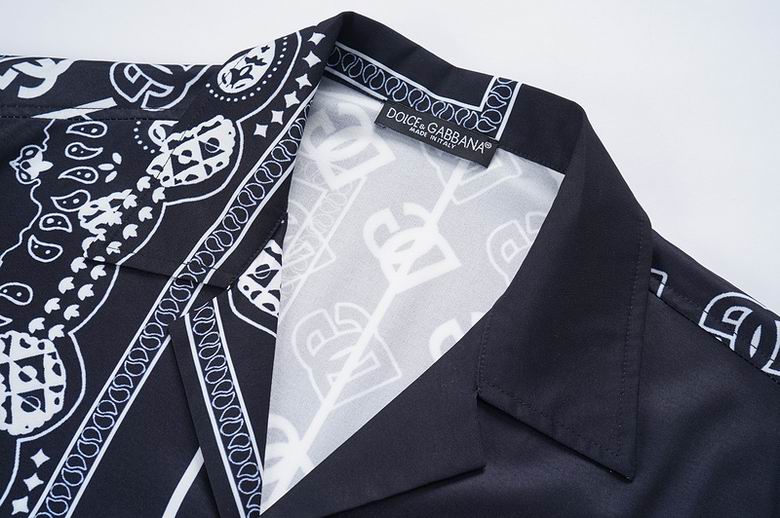 D*G Black Bandana Short Sleeve Shirt | Men's Streetwear