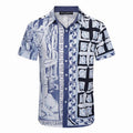 Blue Short Sleeve Shirt #9 | Men's Streetwear
