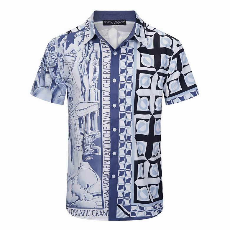 D*G Blue Short Sleeve Shirt #9 | Men's Streetwear