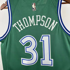Klay Thompson No.31 Dallas Mavericks Throwback Green Jersey 2025-26 NBA Authentic Swingman Jersey - View 6
