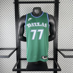 Luka Doncic No.77 Dallas Mavericks Throwback Green Jersey 2025-26 NBA Authentic Swingman Jersey - View 1